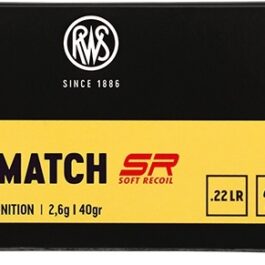 cartouches RWS 22 LR PISTOL MATCH SR