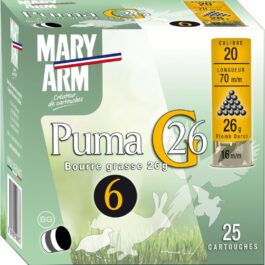 CARTOUCHE DE CHASSE MARY ARM PUMA BG26 – CALIBRE 20