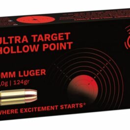 Munitions GECO cal.9mm PARA JHP Ultra Target Hollow Point 124 Gr