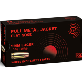 Munitions GECO FMJ CALIBRE 9 mm Luger – FMJ 10,0g/154gr subsonique