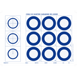 Cibles 22 hunter pour carabine de loisir 42 x 30 cm (paquet de 100)