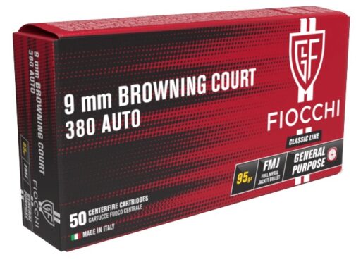 Munitions FIOCCHI Cal 380 Auto - 9mm Short 95Gr Fmj – Image 3