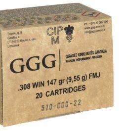600 cartouches GGG 308 Win./147 gr FMJ
