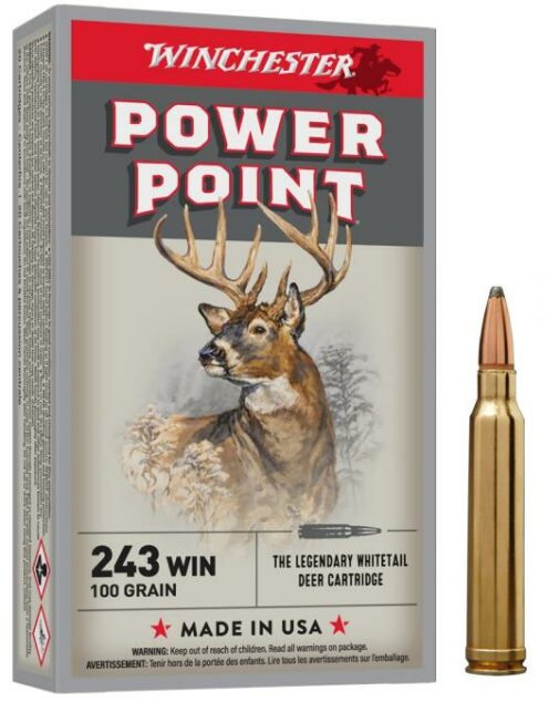 WINCHESTER cal.243 Win Power Point 100 grains - 6.5 grammes /20