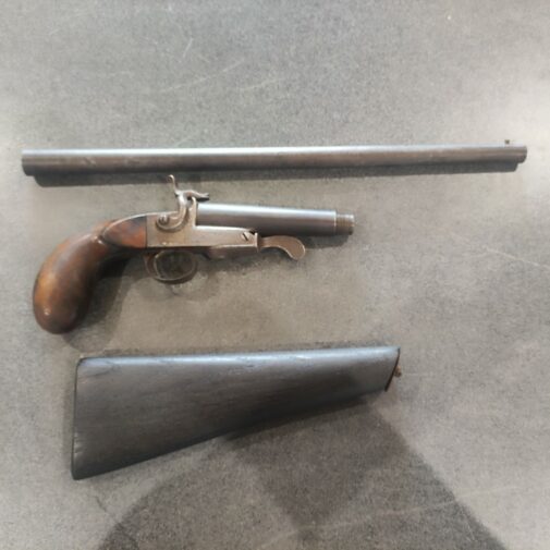 PISTOLET FUSIL MANU FRANCE DE BRACONNIER DÉMONTABLE EN TROIS PARTIES – Image 2