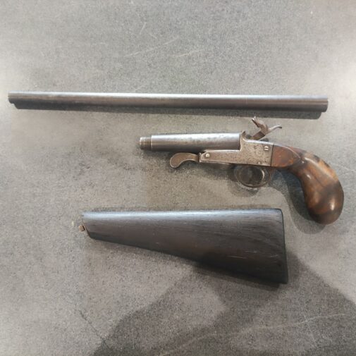 PISTOLET FUSIL MANU FRANCE DE BRACONNIER DÉMONTABLE EN TROIS PARTIES