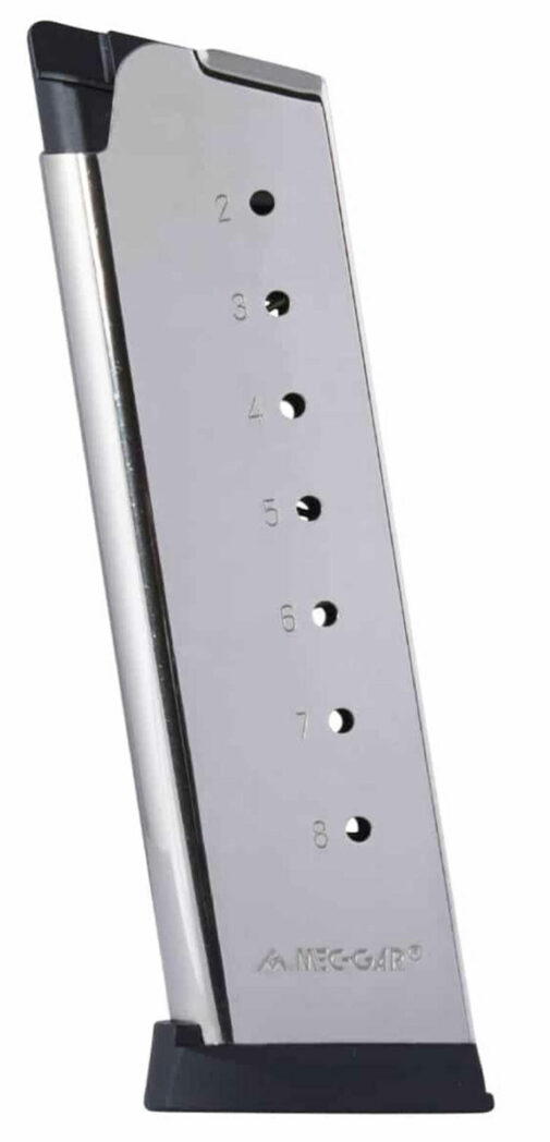 Chargeur MEC-GAR 1911 Full Size .45 ACP avec Talon (Noir ou Nickel)