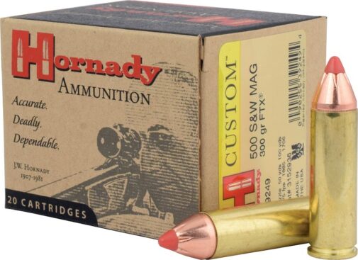 BOITE DE 20 CARTOUCHES HORNADY 500 S&W 300 GR FTX