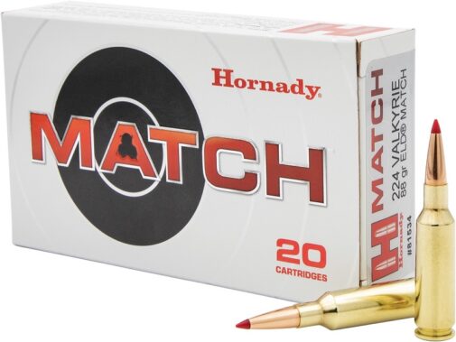 BOITE DE 20 CARTOUCHES HORNADY 224 VALKYRIE 88GR ELD-MATCH