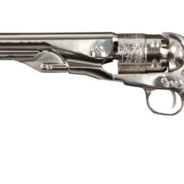 Revolver à Poudre Noire Pietta 1860 Army Nickelé Gravé “CASN44/LBG” cal.44