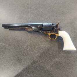 Revolver à Poudre Noire Pietta 1860 Army “CASIG44” cal.44 (crosse ivoirine, canon bronzé)