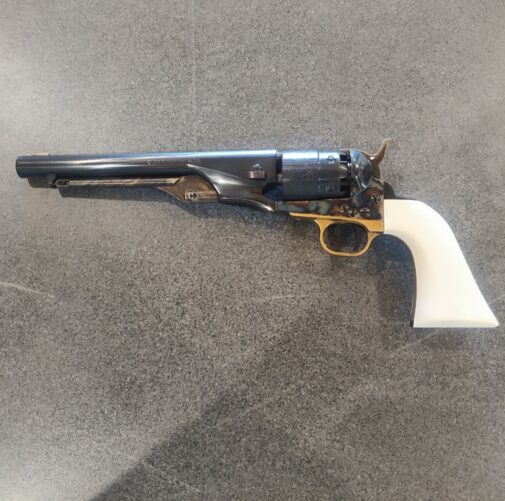 Revolver à Poudre Noire Pietta 1860 Army "CASIG44" cal.44 (crosse ivoirine, canon bronzé)