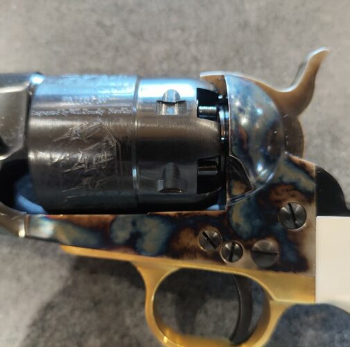 Revolver à Poudre Noire Pietta 1860 Army "CASIG44" cal.44 (crosse ivoirine, canon bronzé) – Image 4