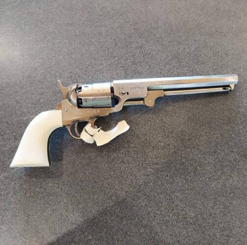 Revolver à Poudre Noire Pietta 1851 Navy Yank "GENERAL ROBERT E. LEE" Old Silver acier "YANBIG44GR" Cal.44