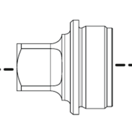 Adaptateur 1/2×28 silencieux HUB DM “Direct Mount” B&T Print-X