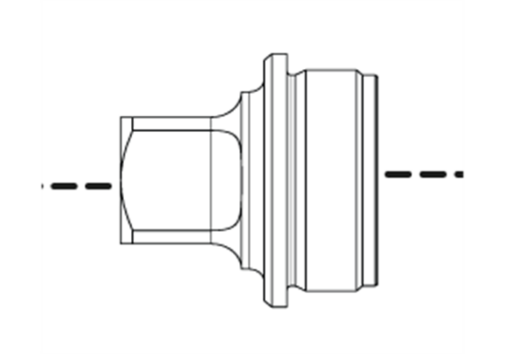 Adaptateur 1/2x28 silencieux HUB DM "Direct Mount" B&T Print-X