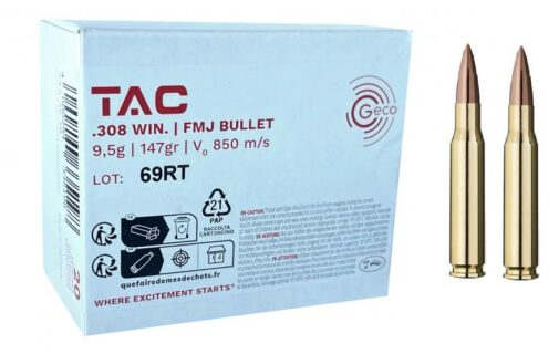 GECO cal.308 Win FMJ TAC 147 grains - 9.5 grammes