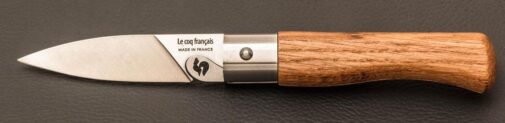 Couteau Le Coq Français modèle " Virole-lock " Chêne et lame Z40 C30