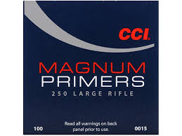 Amorces CCI Primers Magnum 250 Large Rifle Magnum