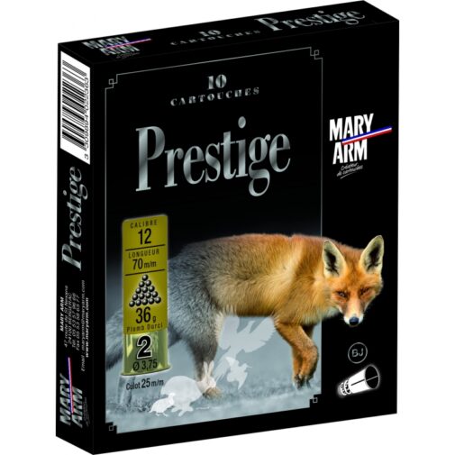 CARTOUCHE DE CHASSE MARY ARM PRESTIGE 36 BJ - CALIBRE 12