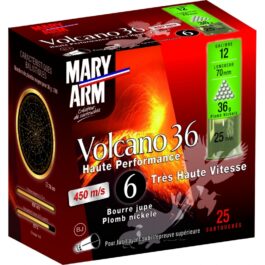 CARTOUCHE DE CHASSE MARY ARM VOLCANO 36 BJ HP  – CALIBRE 12 – plomb 6