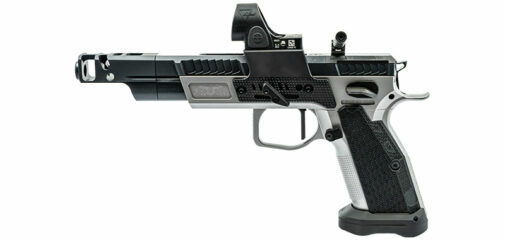 Pistolet PHOENIX Raptor acier bi-ton SA 5'' calibre 38 Super Auto avec Trijicon SRO – Image 4