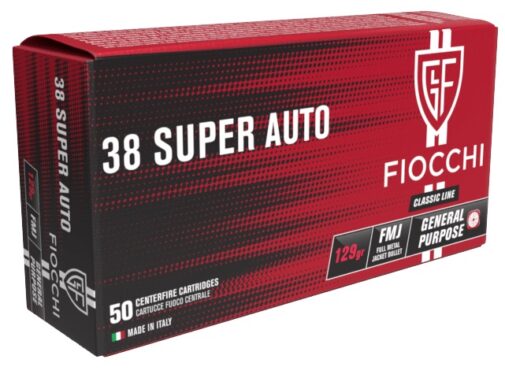 Munitions FIOCCHI Cal 38 Super Auto FMJ – Image 3