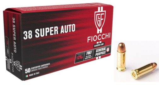 Munitions FIOCCHI Cal 38 Super Auto FMJ