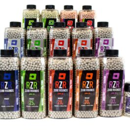 Billes Airsoft 6mm RZR 0,20g/0,25g/0,28g/0,30g/0,32g BIO bouteille 3500 bbs