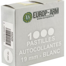 Pastilles autocollantes diam.  19 mm blanches