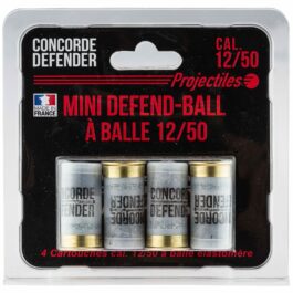 CONCORDE 4 cartouches Mini Defend-Ball cal. 12/50 à balle Elastomere Bior
