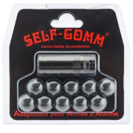 SAPL Adaptateur pour armes d’alarme + 10 projectiles Self Gomm calibre 18 mm