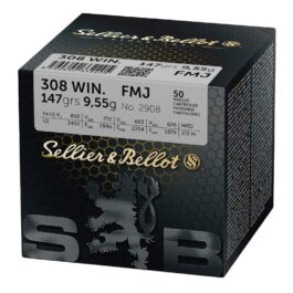 CARTOUCHES SB 308 WINCHESTER FMJ 9,55GR VRAC X50