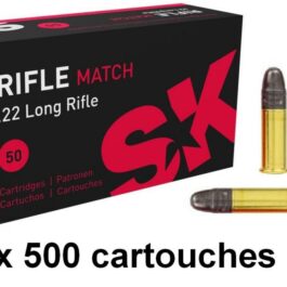 Cartouches SK Rifle Match cal. 22 LR x 500