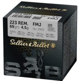 SELLIER & BELLOT CARTOUCHES SB 223 REM FMJ VRAC x100 69GR 4.5g V342962*+