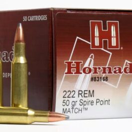 HORNADY cal.222 Rem SP Match 50 grains – 3.2 grammes x 50
