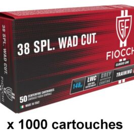 Cartouches fiocchi 38 Spécial Wad Cutter 148 grains X 1000