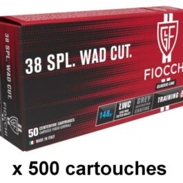 Cartouches fiocchi 38 Spécial Wad Cutter 148 grains X 500