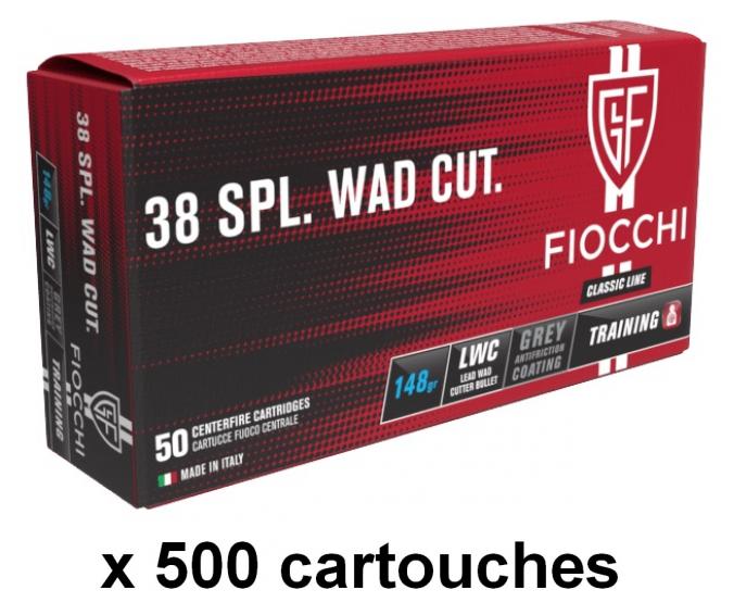 Cartouches fiocchi 38 Spécial Wad Cutter 148 grains X 500