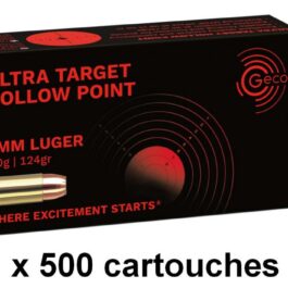 Munitions GECO cal.9mm PARA JHP Ultra Target Hollow Point 124 Gr x 500