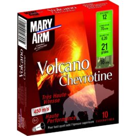 CARTOUCHE DE CHASSE MARY ARM VOLCANO CHEVROTINE 21GR HP CALIBRE CAL 12
