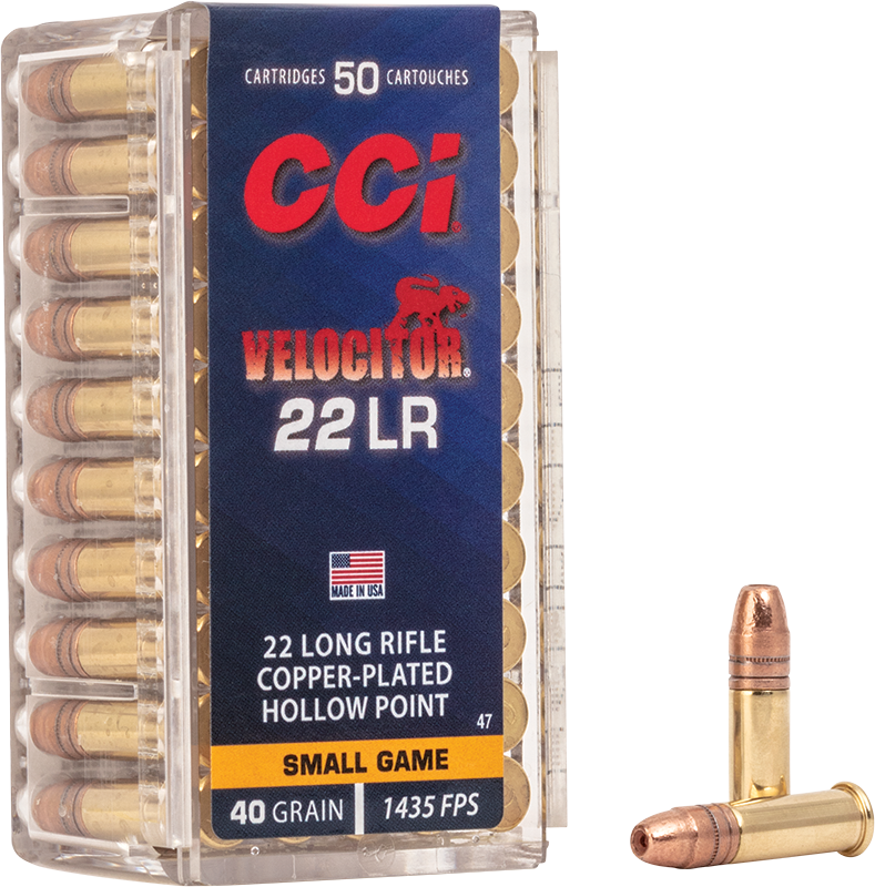 CART CCI C/22LR VELOCITOR 40GR COPPER PLATED HOLLOW POINT