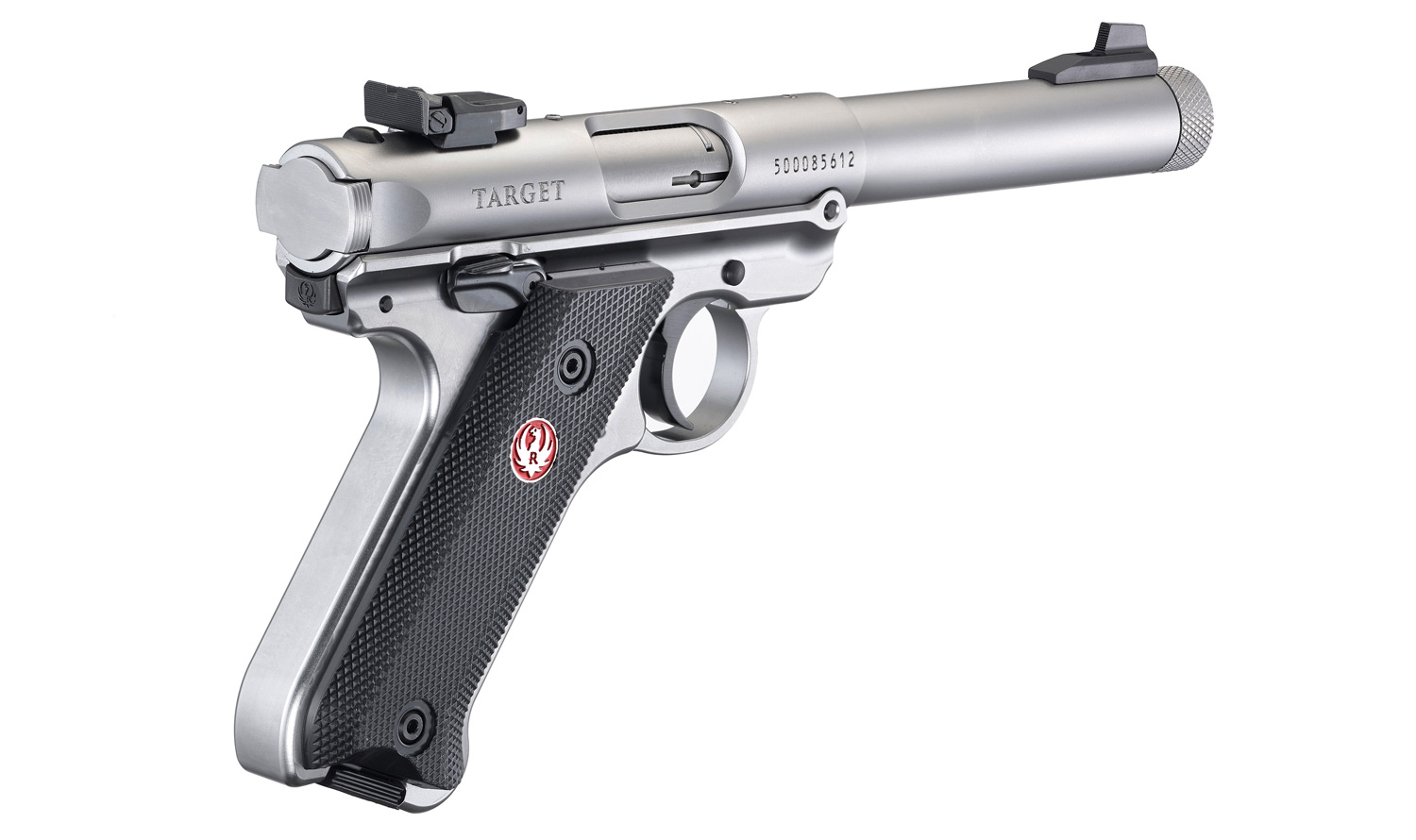 Pistolet RUGER MARK IV Target Inox 5"1/2 Fileté 1/2x28 calibre 22 Lr – Image 3