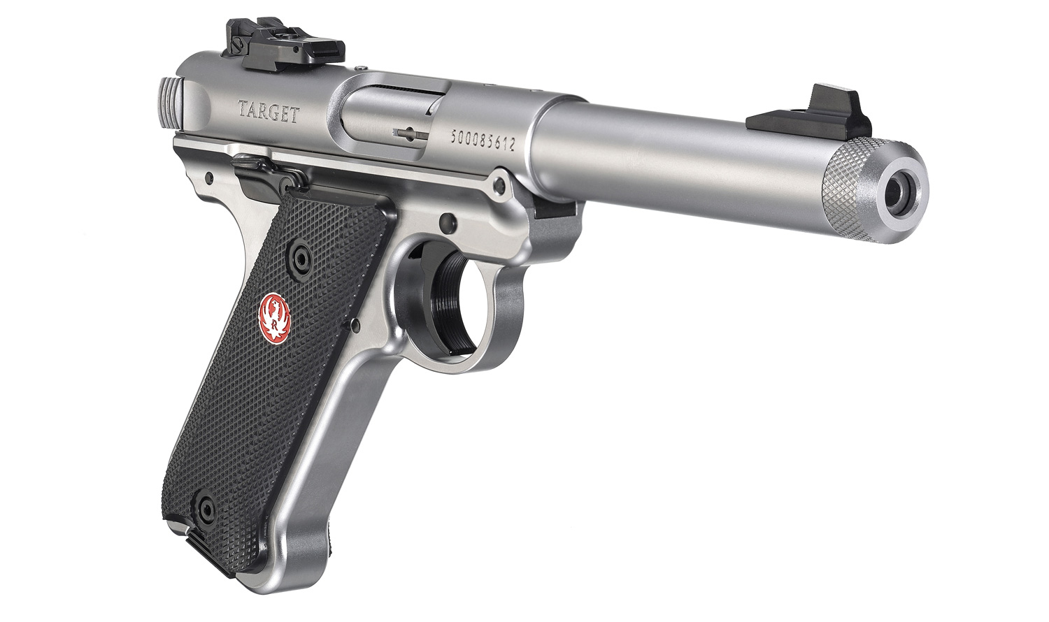 Pistolet RUGER MARK IV Target Inox 5"1/2 Fileté 1/2x28 calibre 22 Lr – Image 2