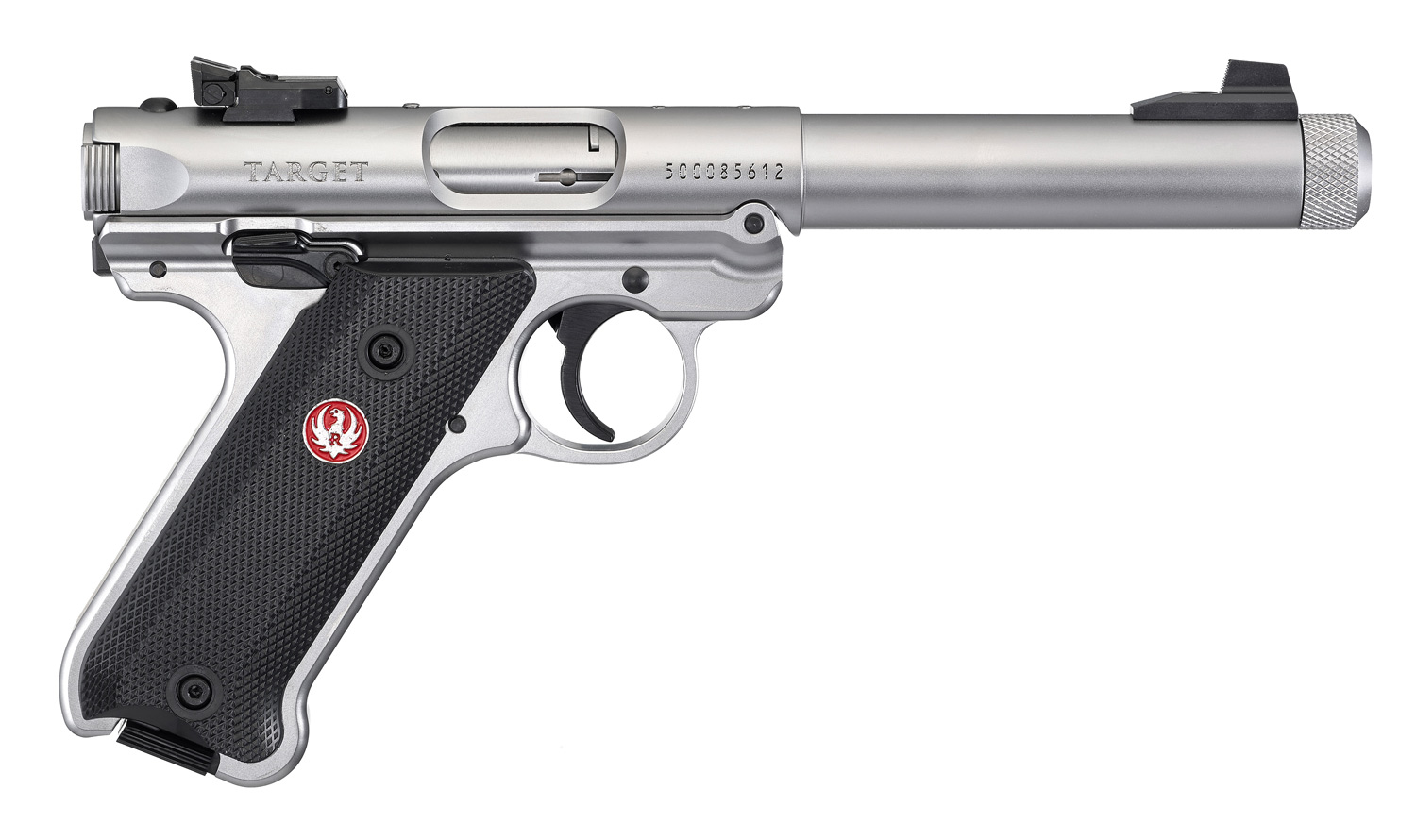 Pistolet RUGER MARK IV Target Inox 5"1/2 Fileté 1/2x28 calibre 22 Lr – Image 7