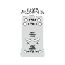 Eemann Tech Adaptateur optique queue d’aronde pour CZ Shadow / Shadow 2