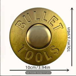 1 Ensemble de 6 sous-verres ronds en bois à motif de balles classique