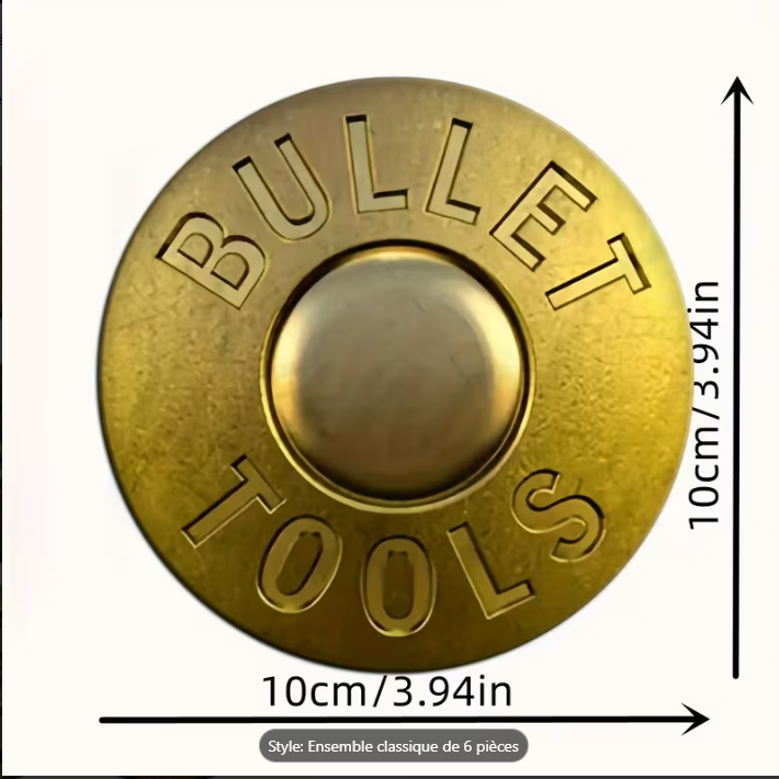 1 Ensemble de 6 sous-verres ronds en bois à motif de balles classique – Image 2