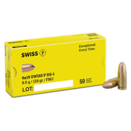 Munitions Swiss P 9 mm Luger FMJ 124 gr DS-1